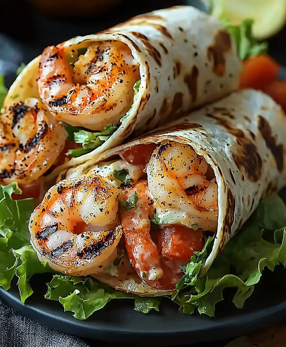 Shrimp Caesar Wraps