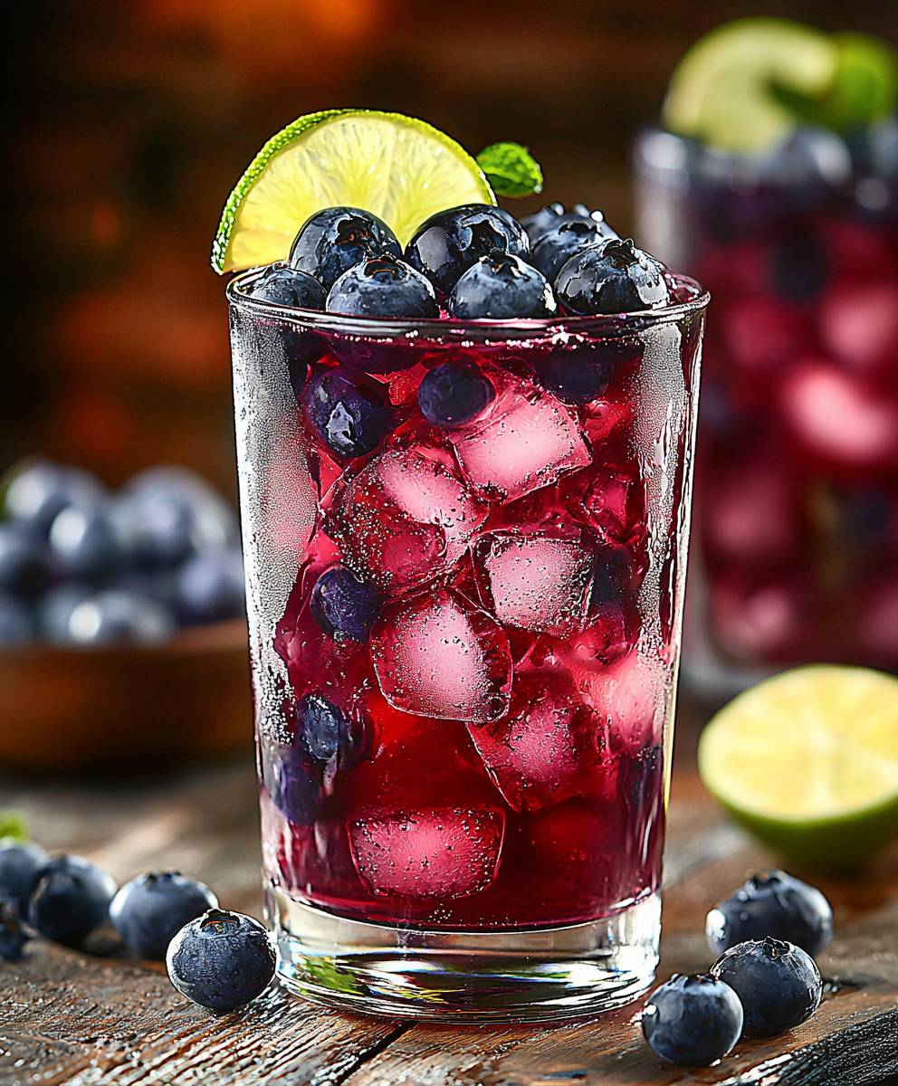 Blueberry Lime Iced Tea