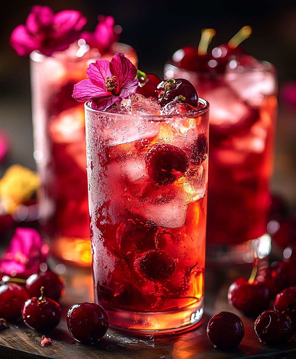 Cherry Hibiscus Iced Tea