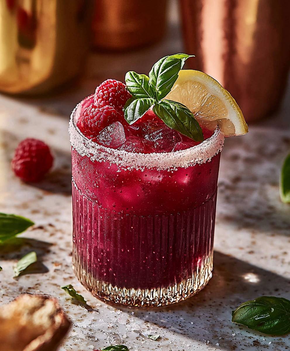 Berry Basil Mezcal Margarita