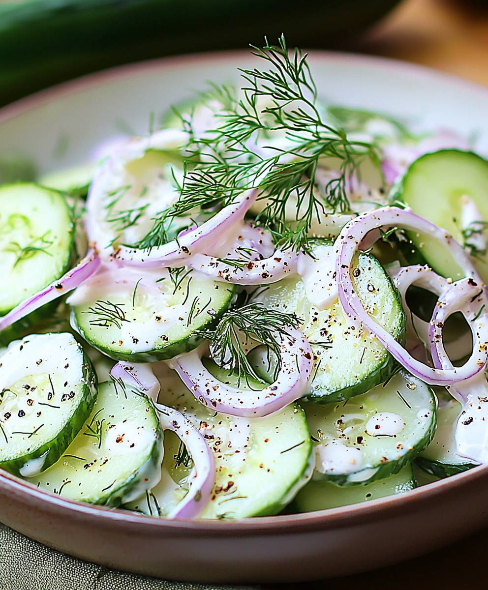 Cucumber salad creamy
