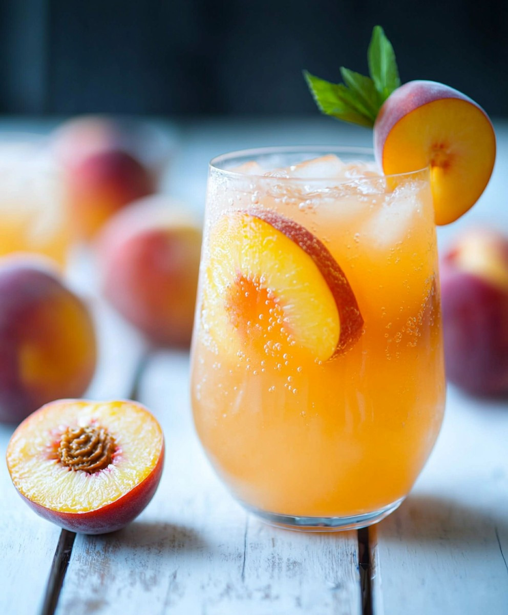 Ginger Peach Lemonade