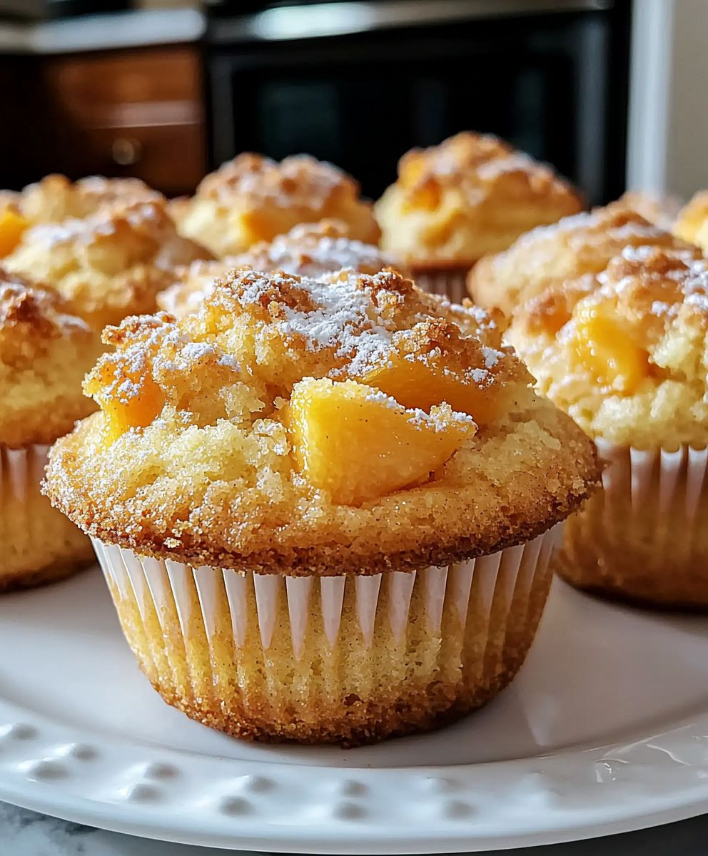 Peach Cobbler Muffins