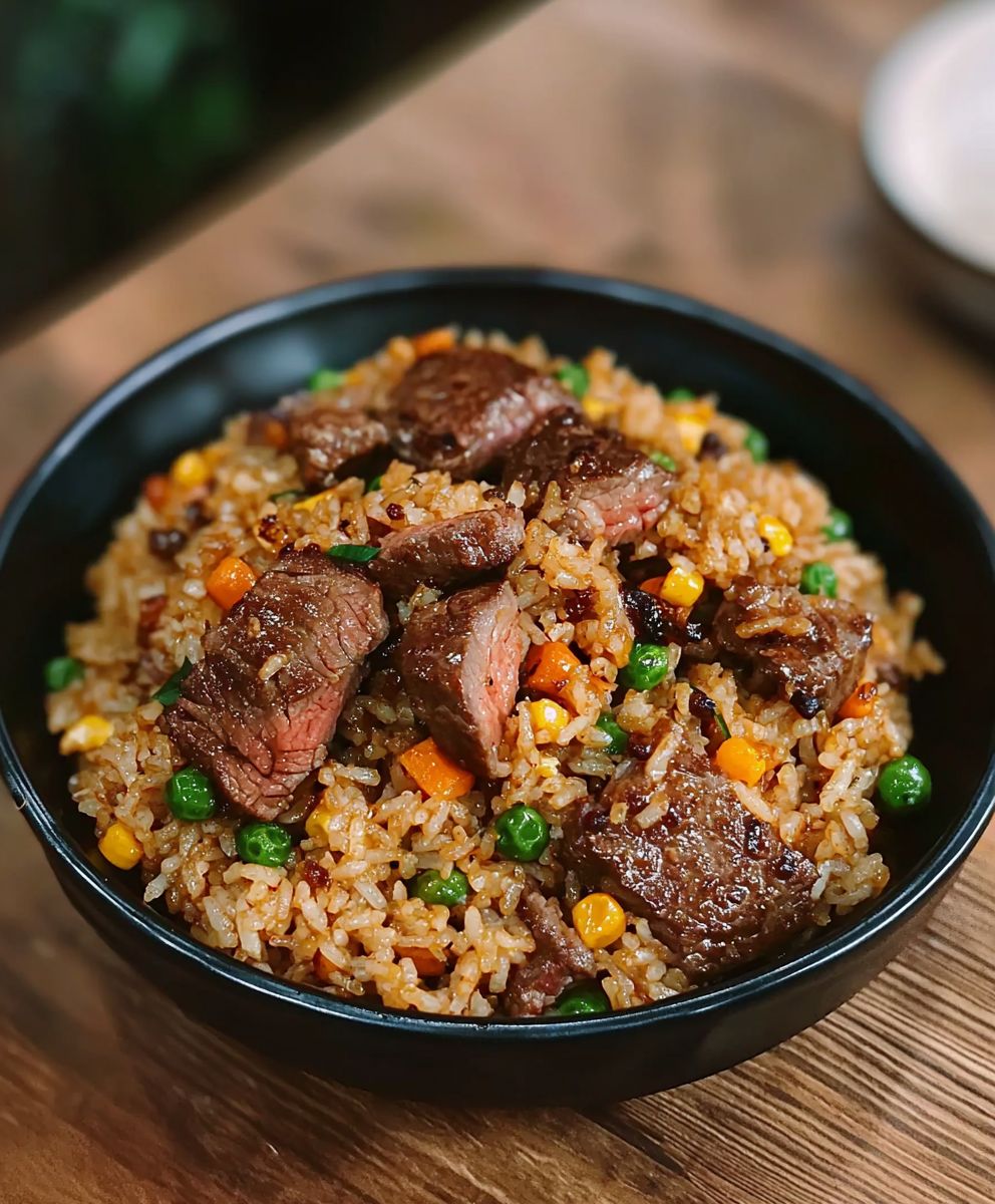 Black Pepper Steak Fried Rice