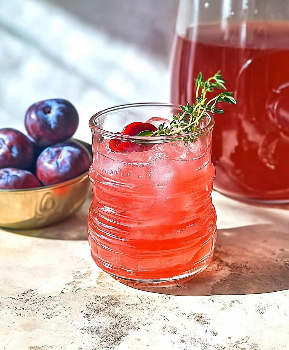 Plum Thyme Chile Infused Water