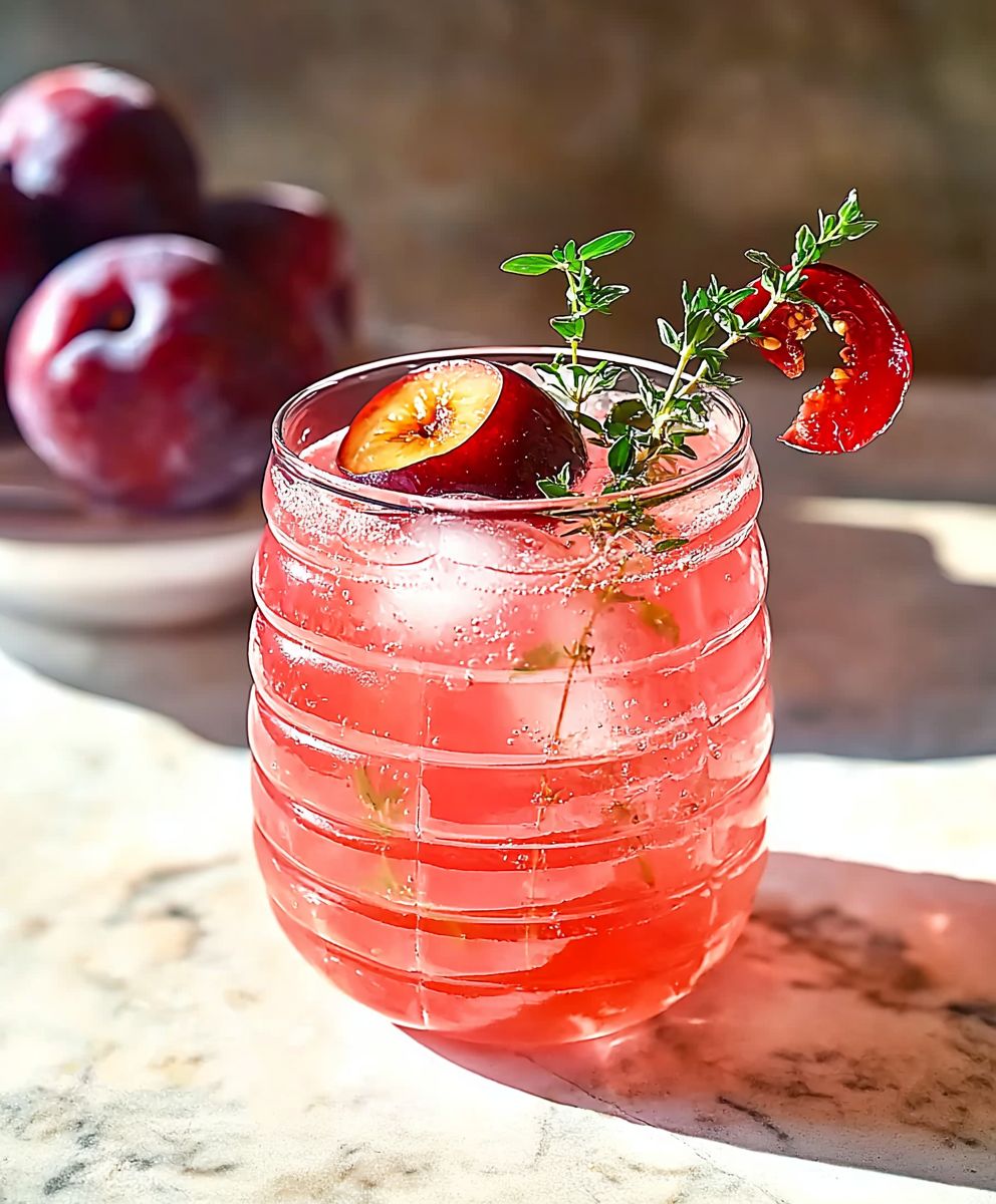 Plum Thyme Chile Infused Water