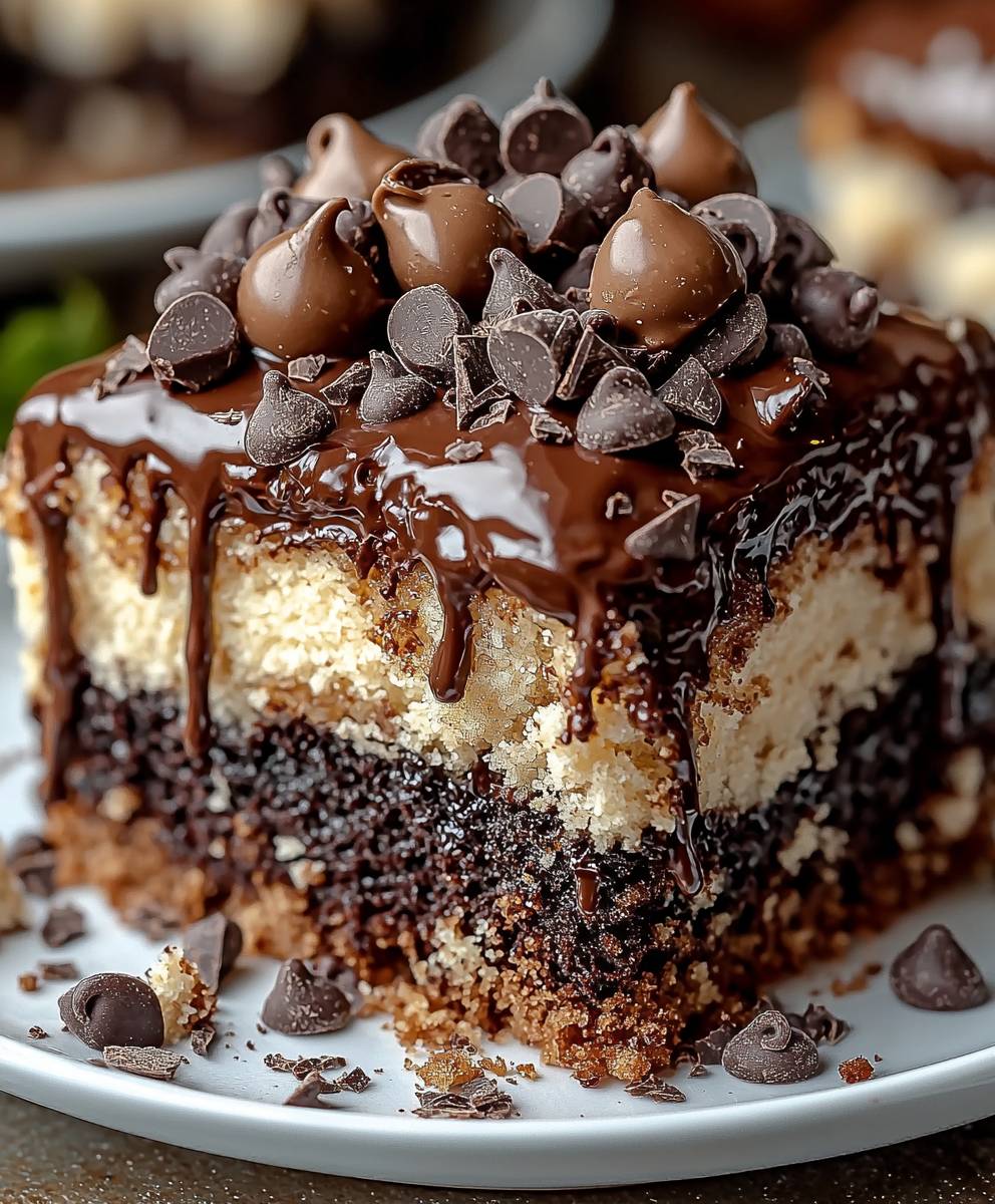 German Chocolate Poke Cake