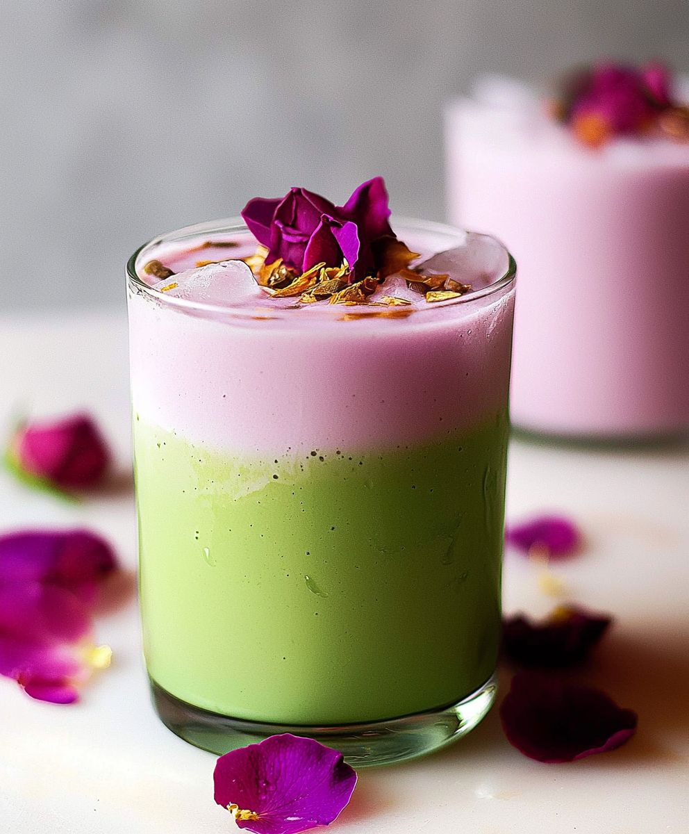 Matcha Rose Latte