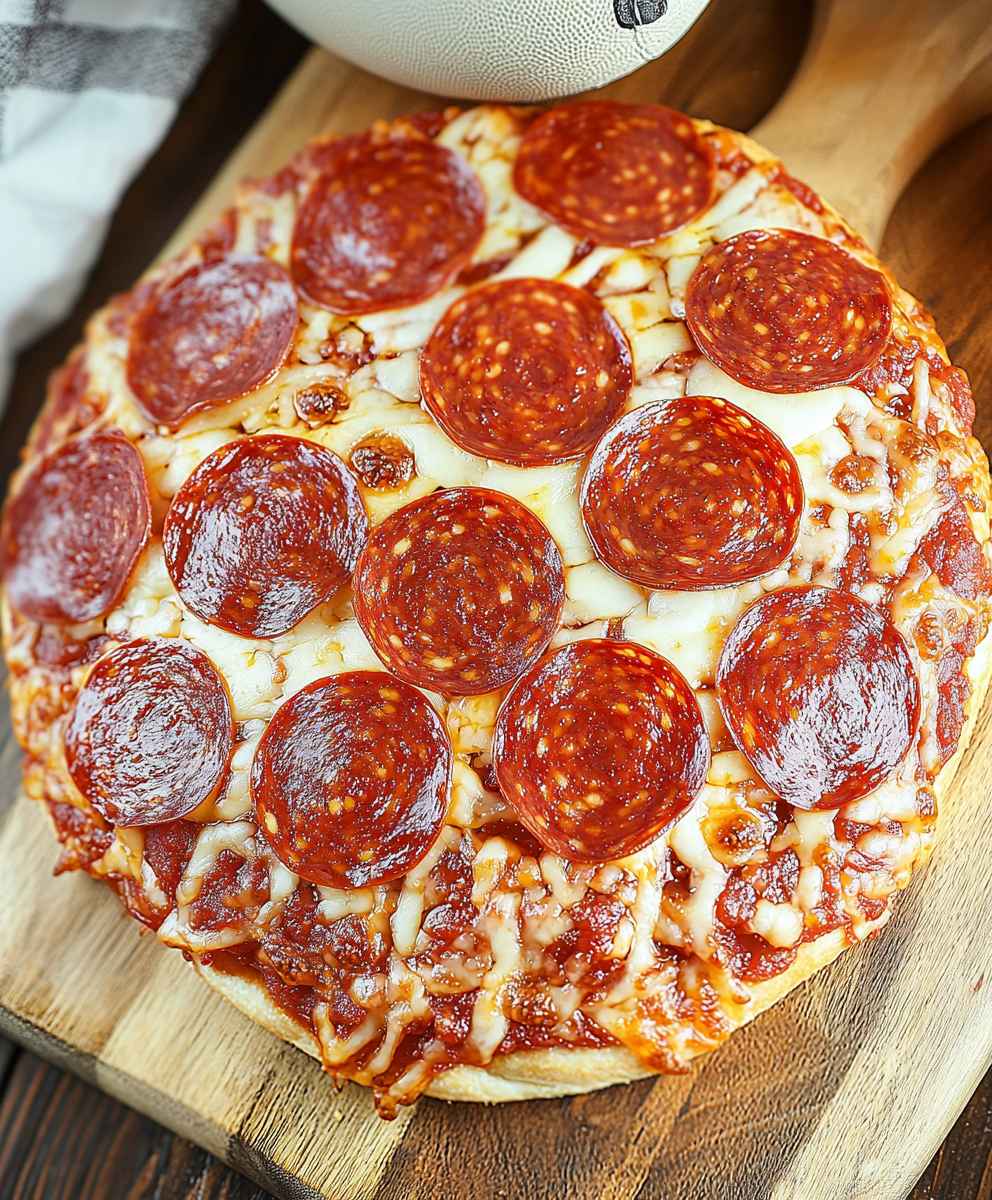 Pepperoni football appetizer