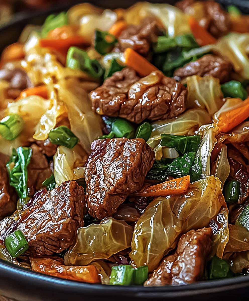 Beef cabbage stir fry