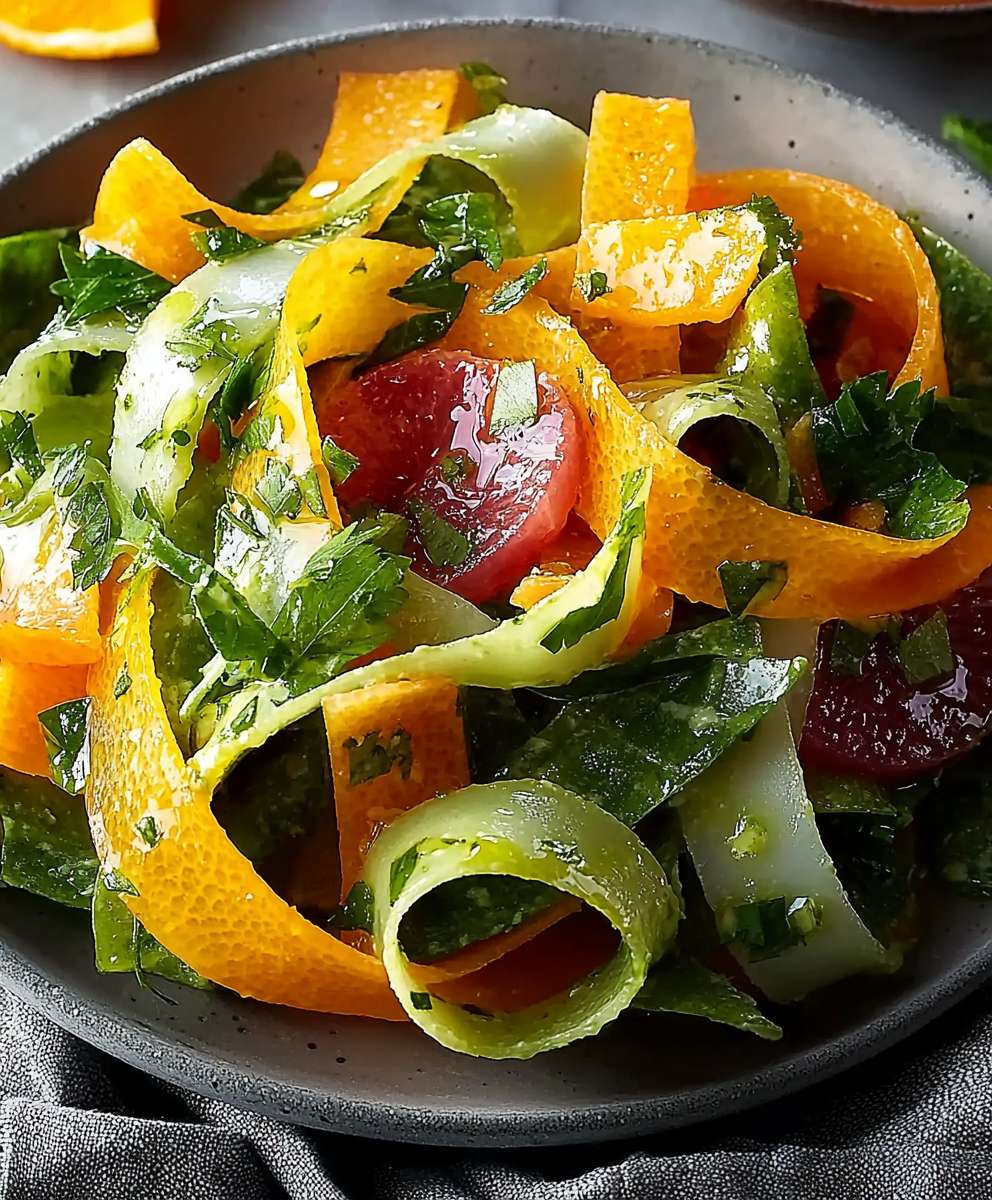 Ribbon Salad Orange Vinaigrette