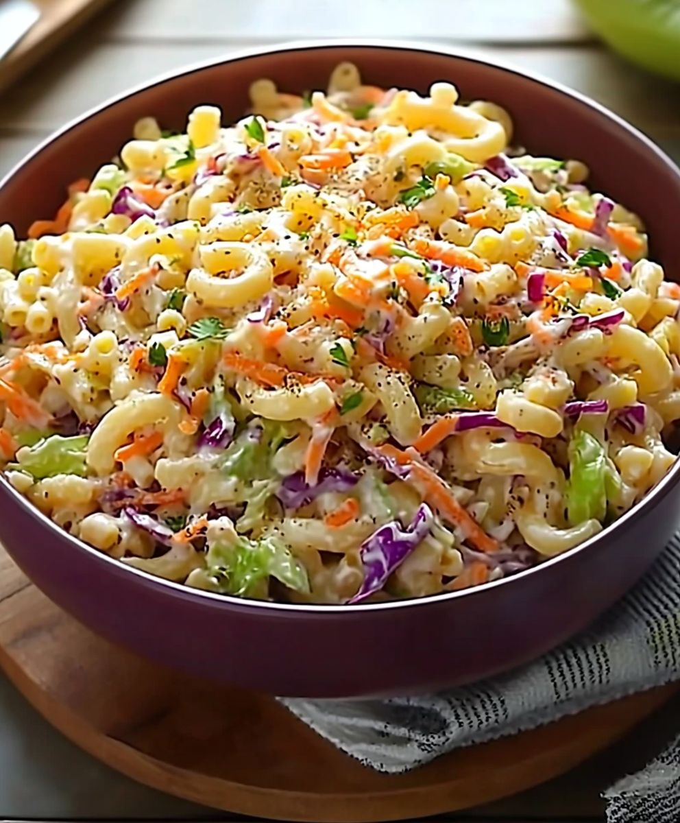 Macaroni coleslaw salad