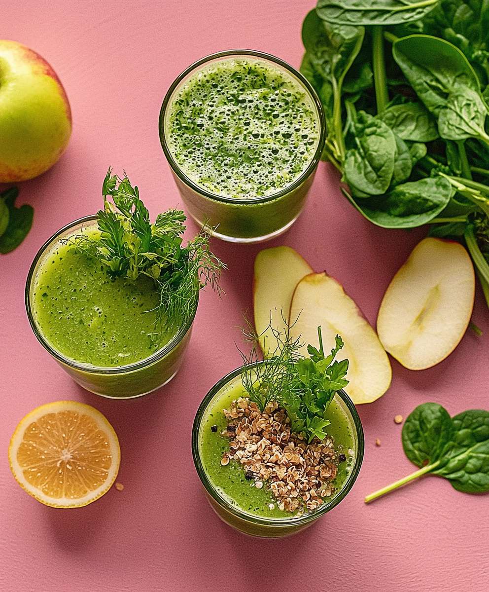 Detox juice celery fennel spinach