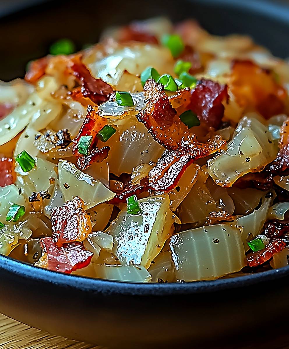 Fried Cabbage Bacon Onion