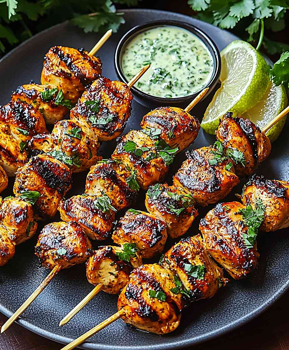 Peruvian Grilled Chicken Skewers