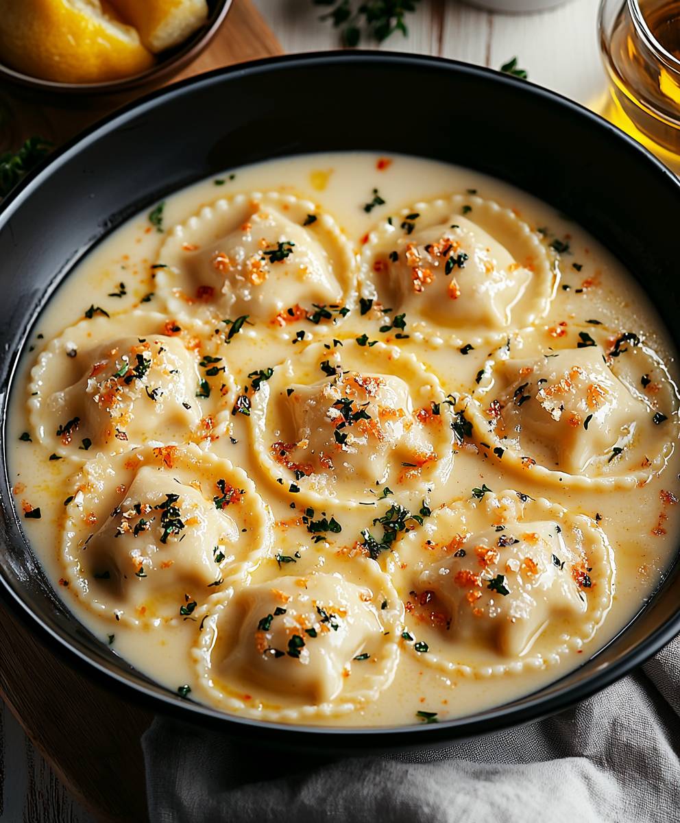Lobster Ravioli Lemon Butter