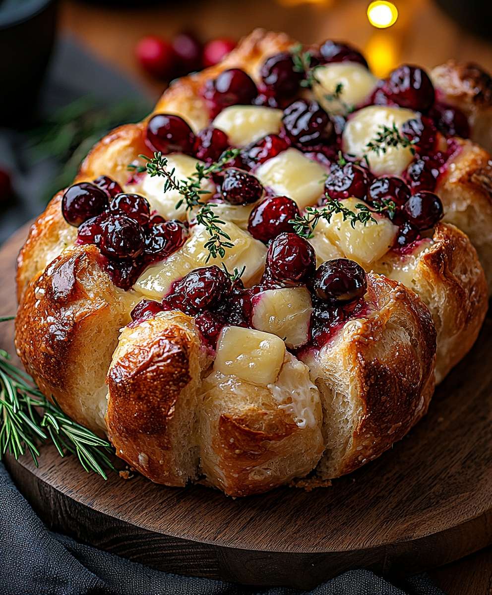 Cranberry brie sourdough bread