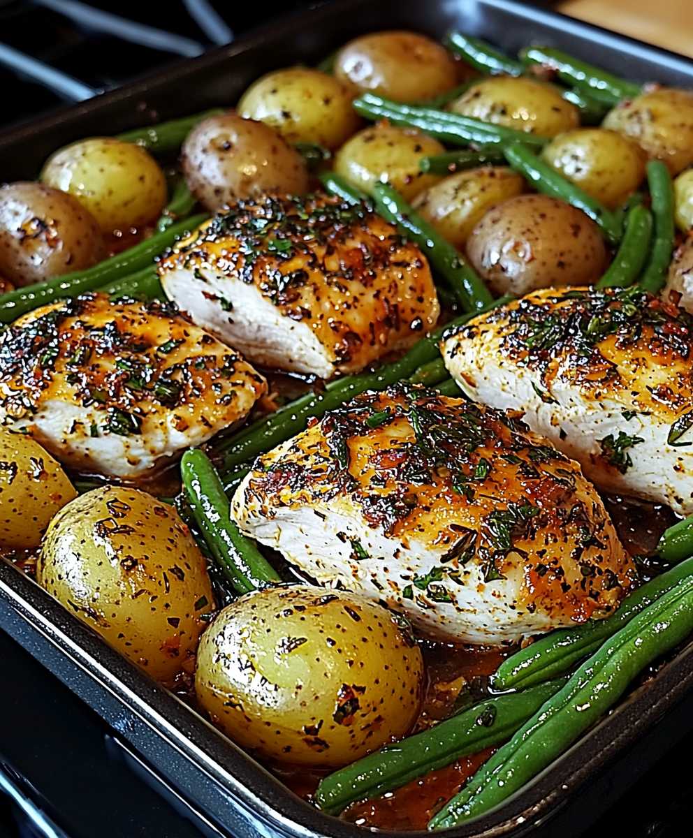 Garlic Herb Chicken Potatoes
