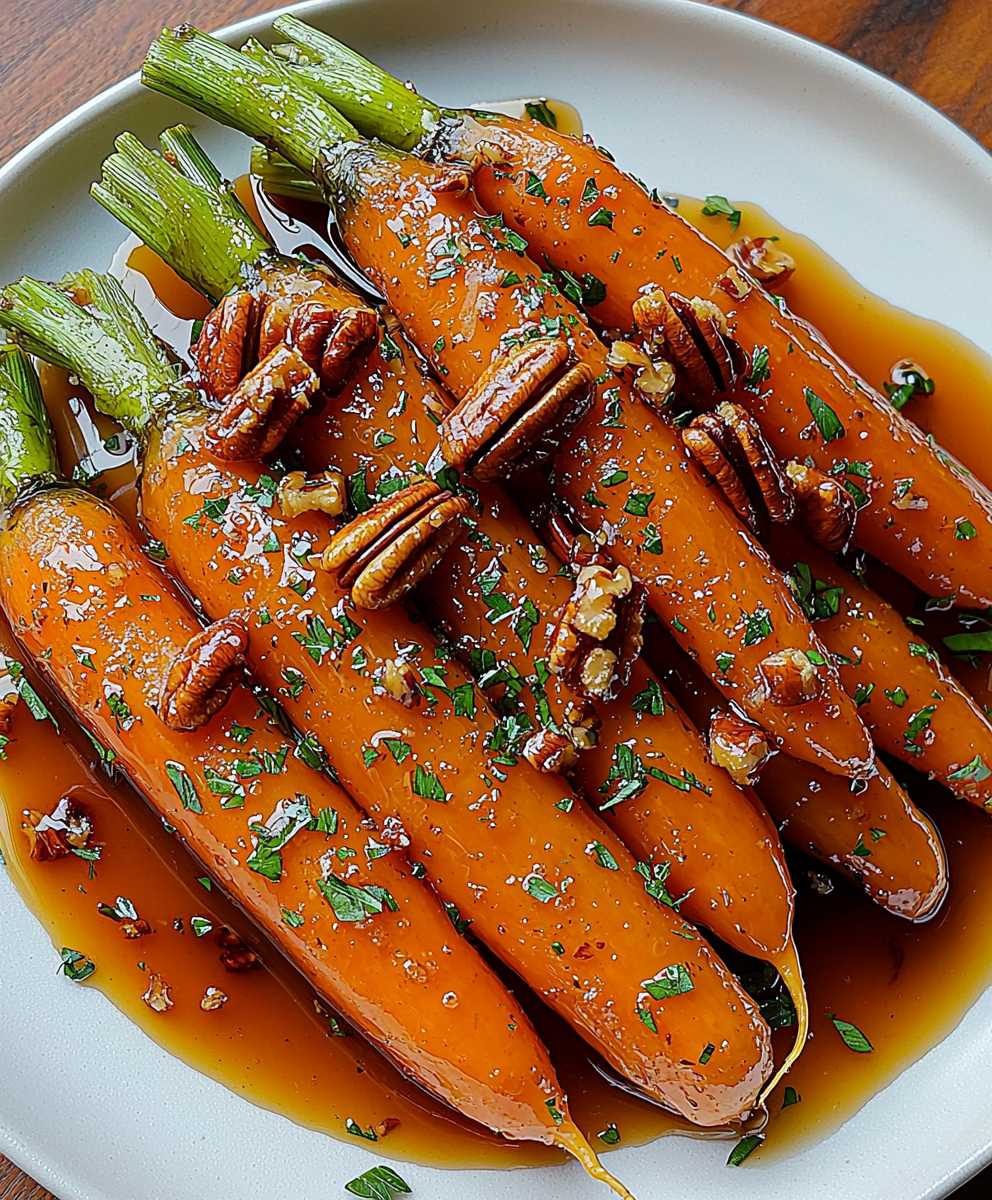 Maple Pecan Glazed Carrots