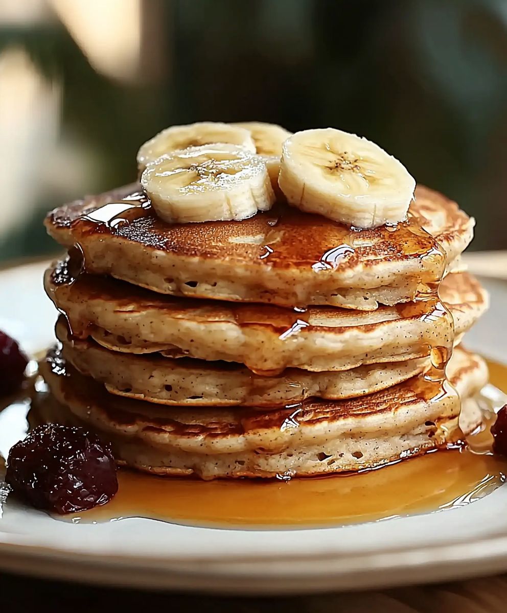 Banana oat pancakes