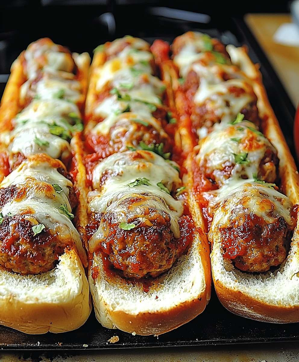Meatball sandwiches oven baked