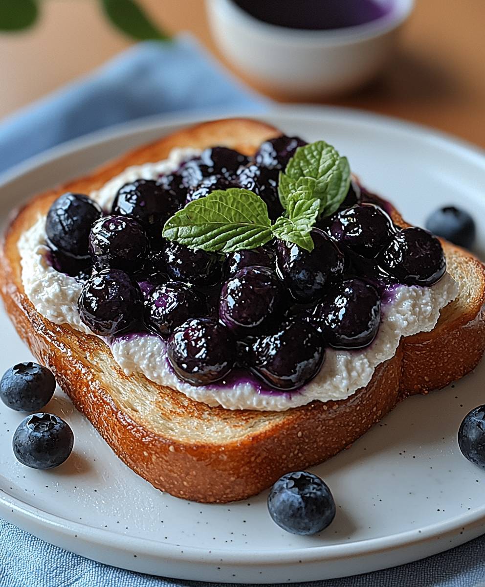 Fried blueberry toast