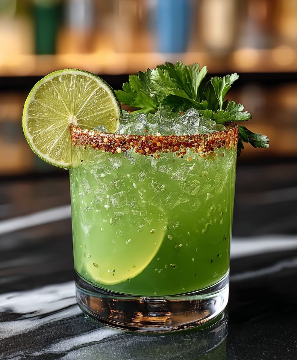 Spicy green margarita