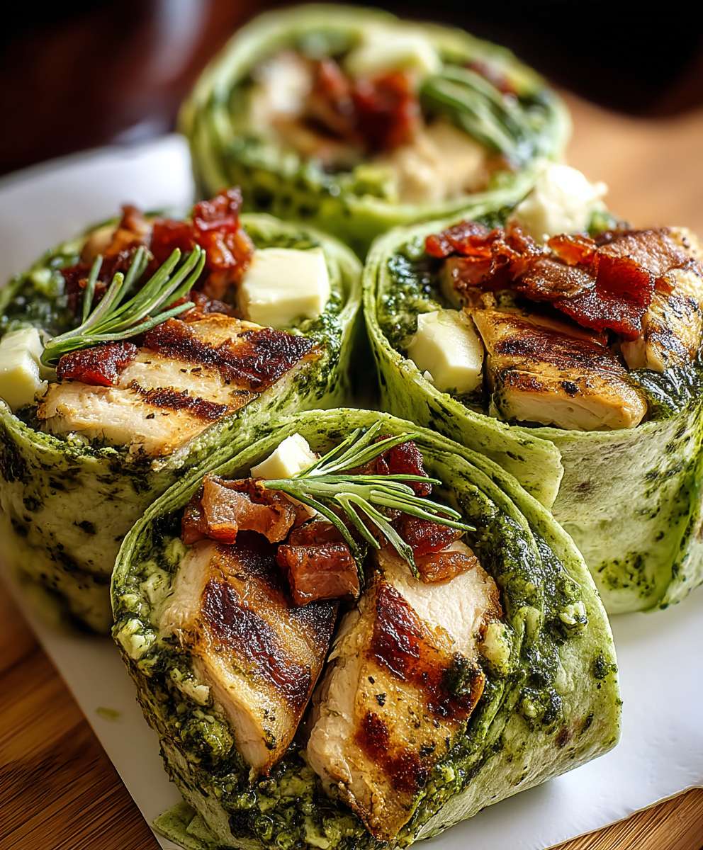 Pesto chicken lettuce wraps