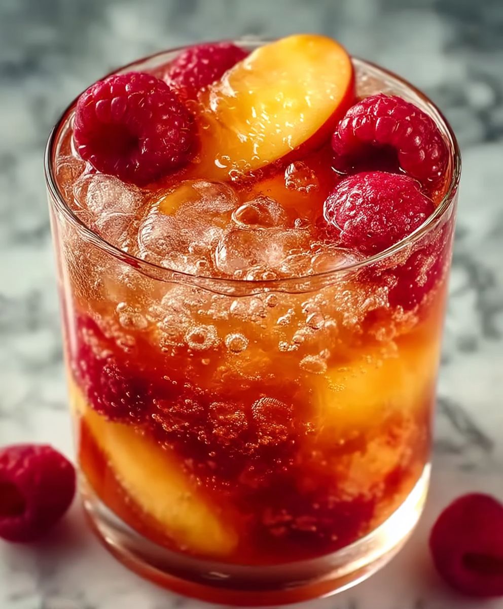Peach Raspberry Iced Tea