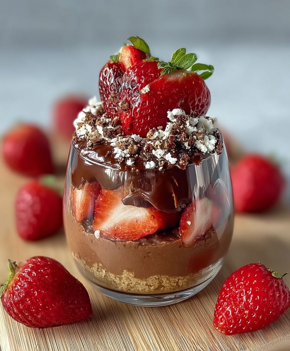 Dubai chocolate strawberry cup