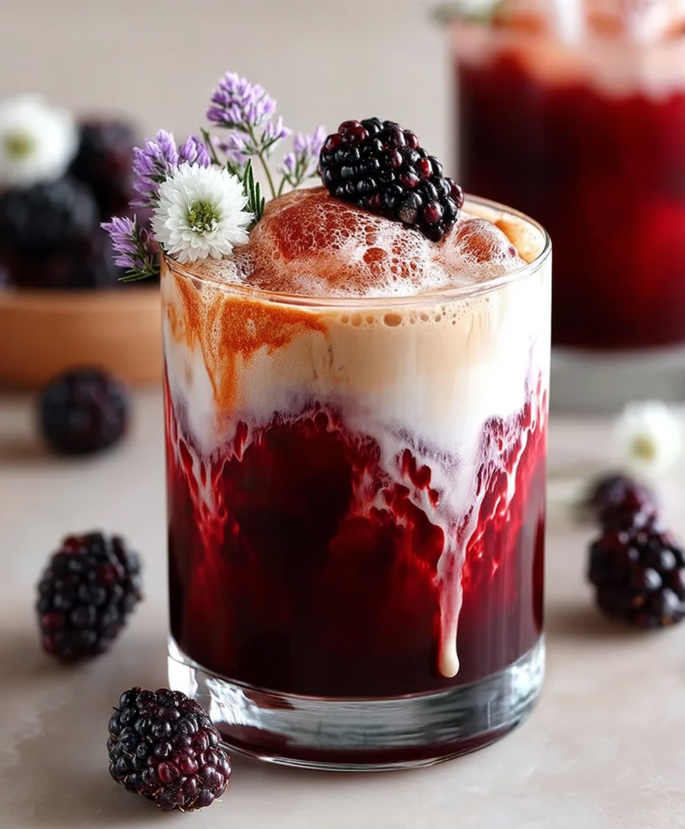 Blackberry Iced Tea Latte