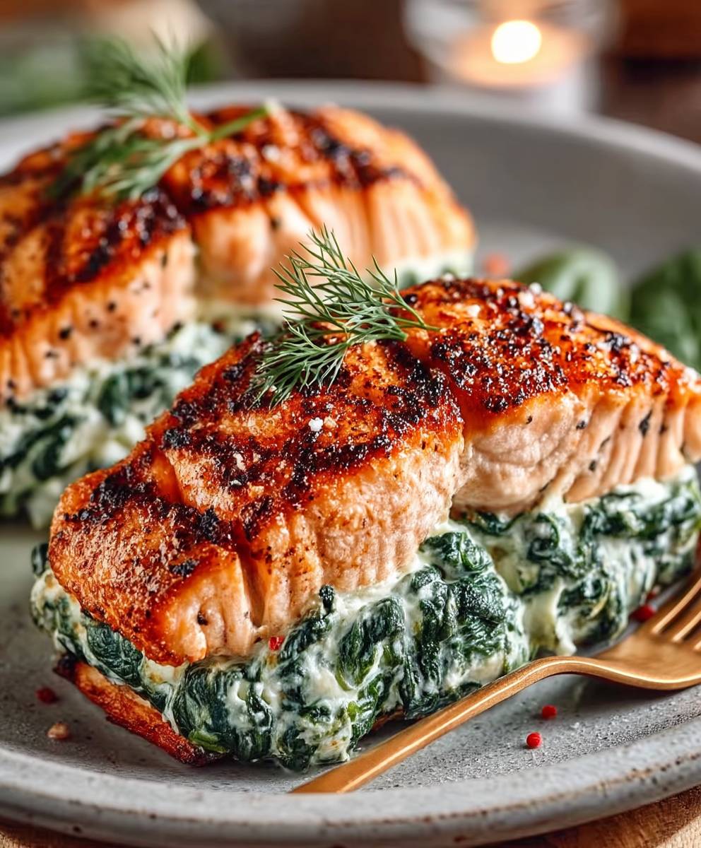 Spinach Stuffed Salmon