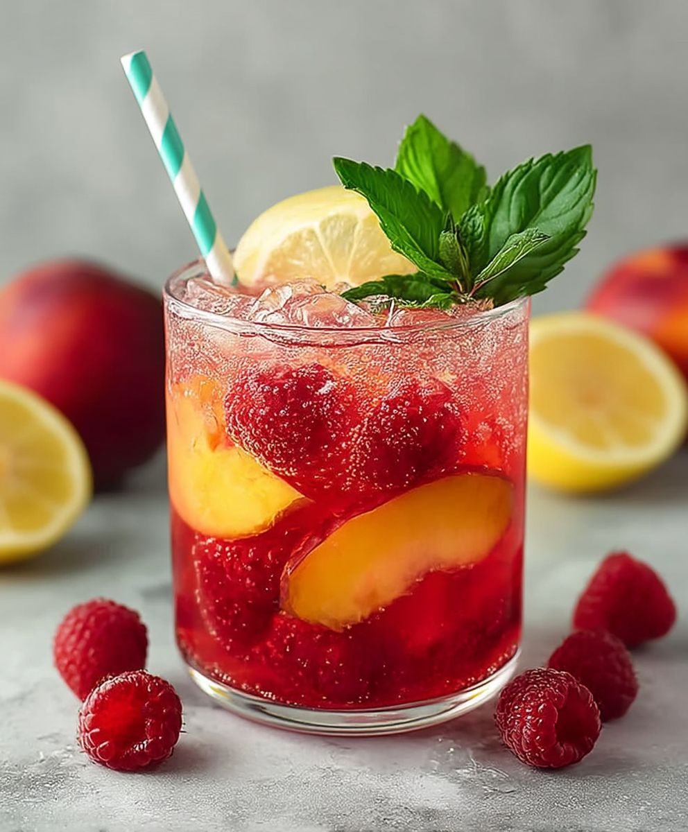 Raspberry Peach Lemonade