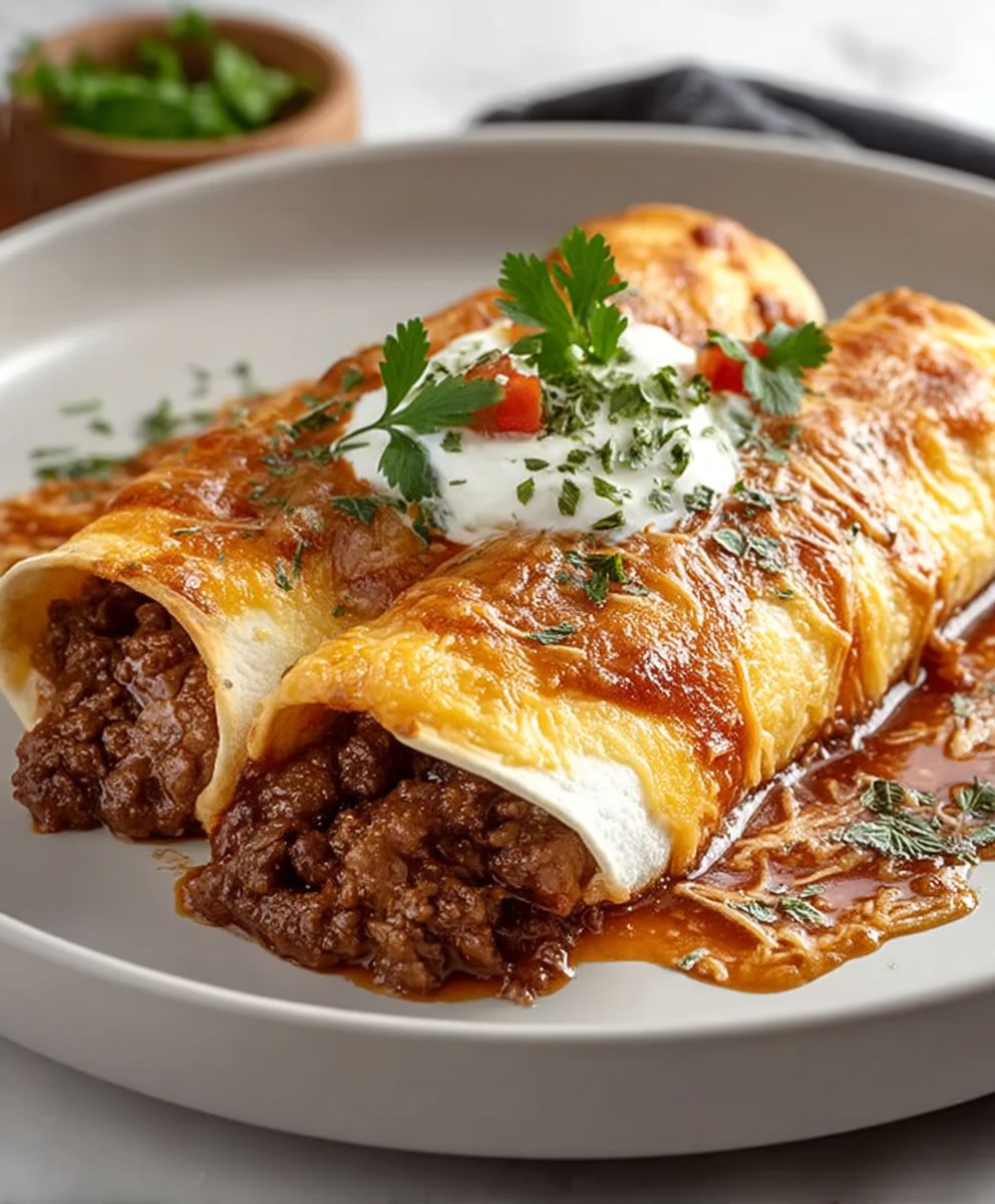Beef enchiladas