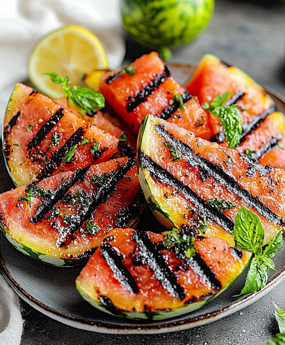 Grilled watermelon