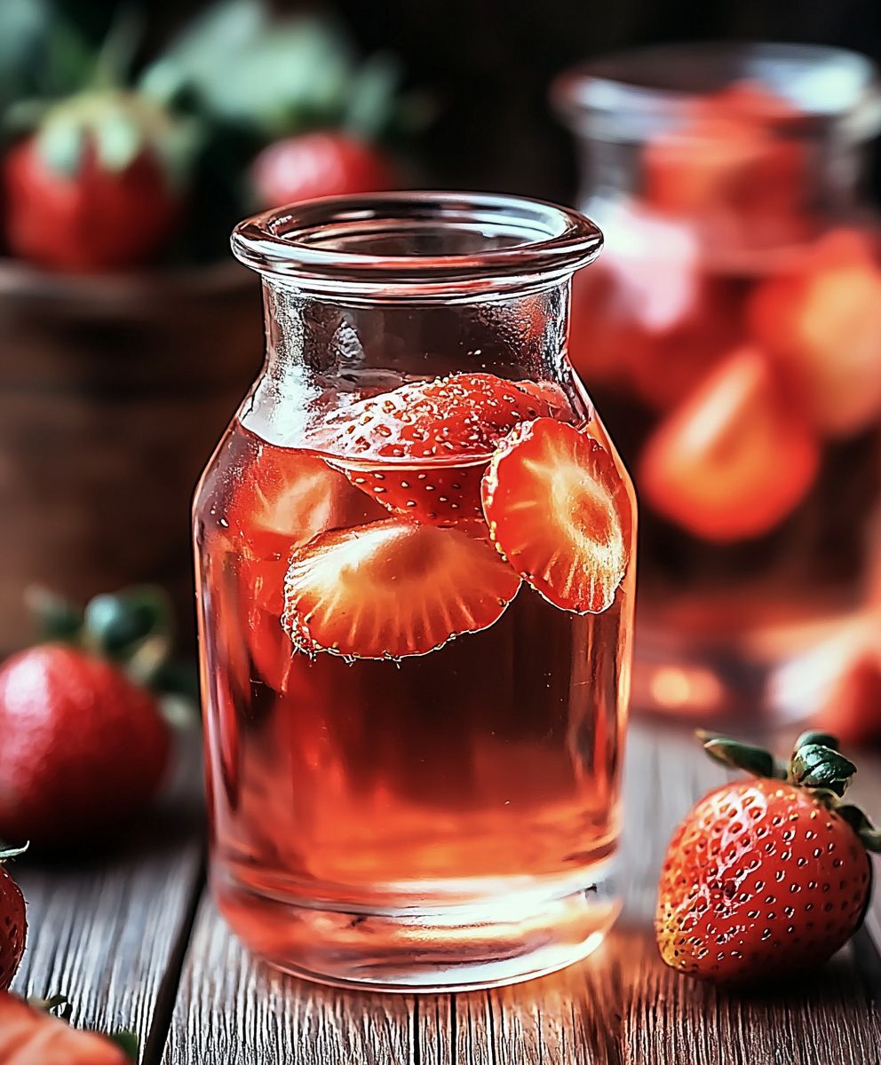 Homemade Strawberry Liqueur