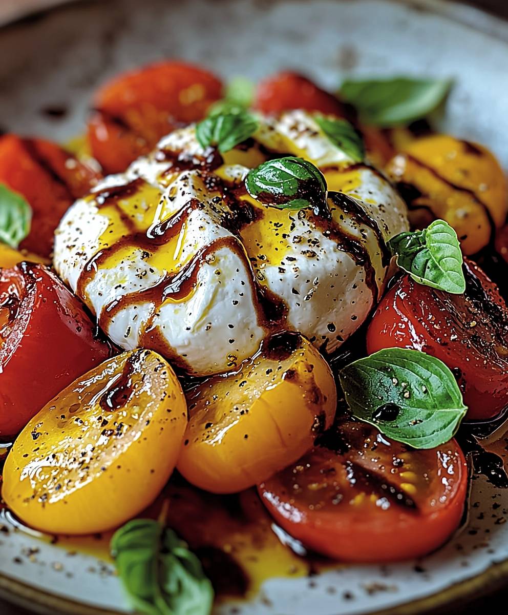 Burrata Caprese Tomato Salad