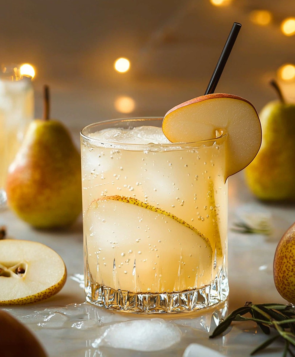 Pear Vanilla Cordial Mocktail