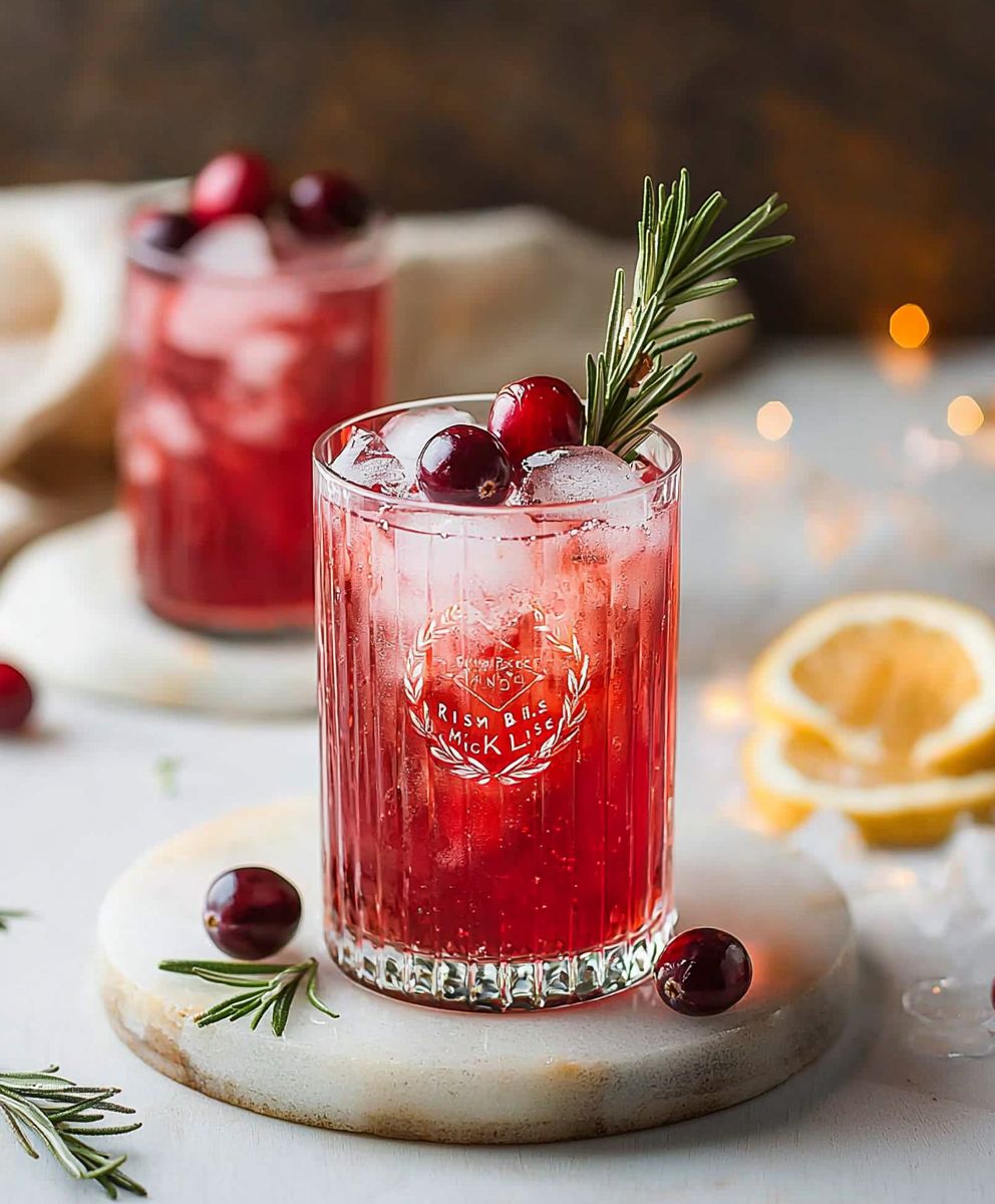 Rosemary Cranberry Mocktail