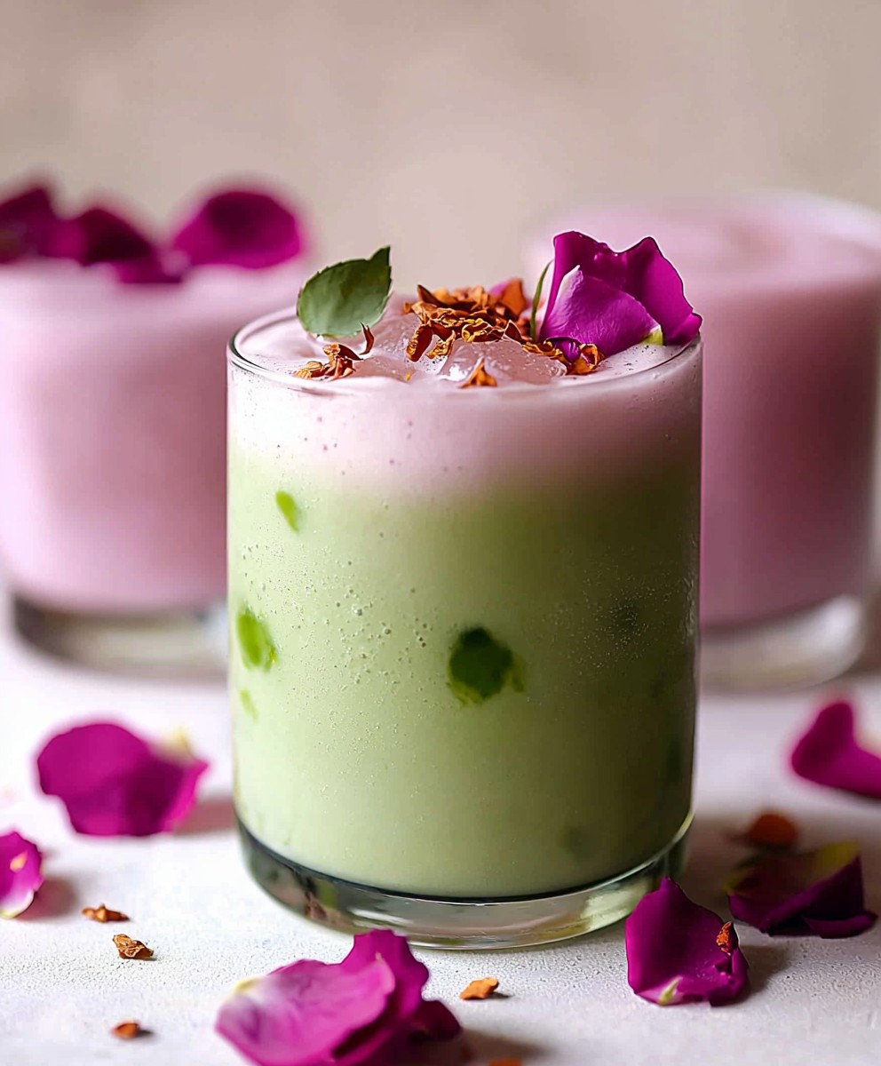Matcha Rose Latte
