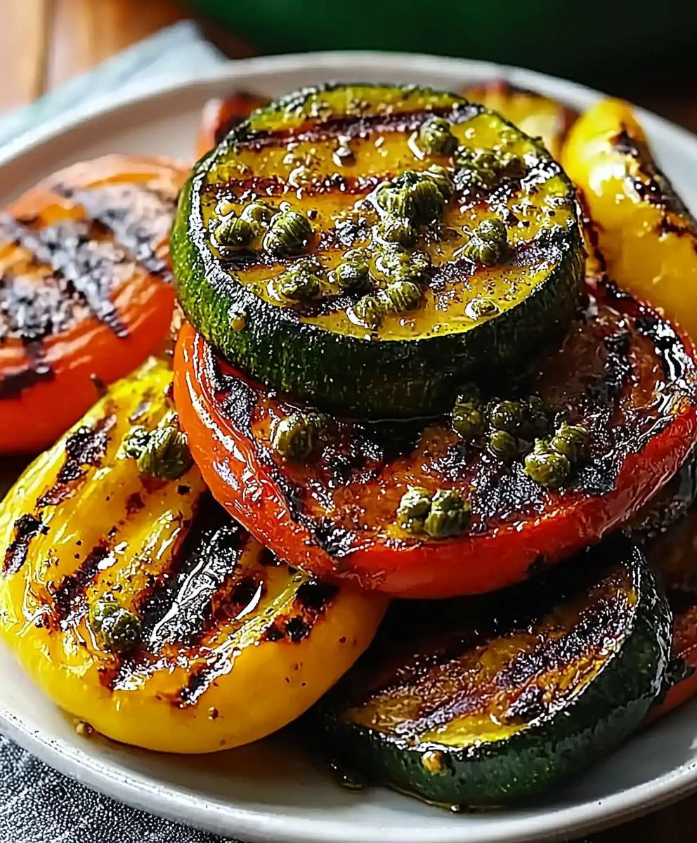Grilled Veggies Caper Butter