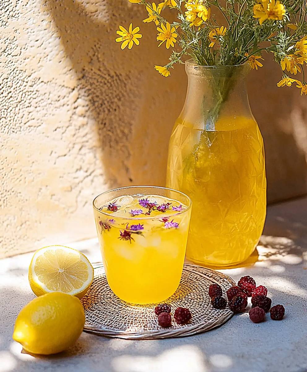 Wild flower berry lemonade