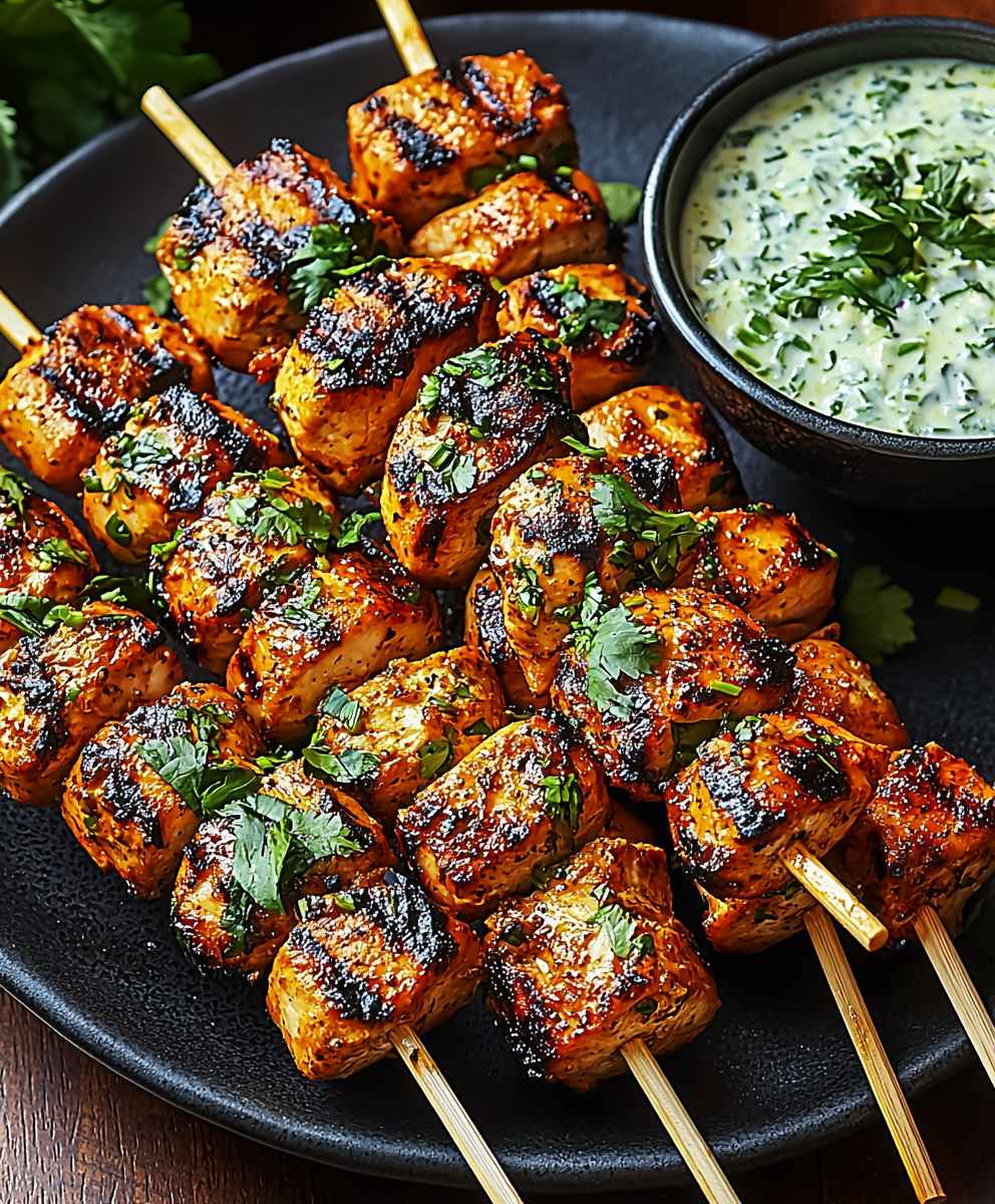 Peruvian Grilled Chicken Skewers