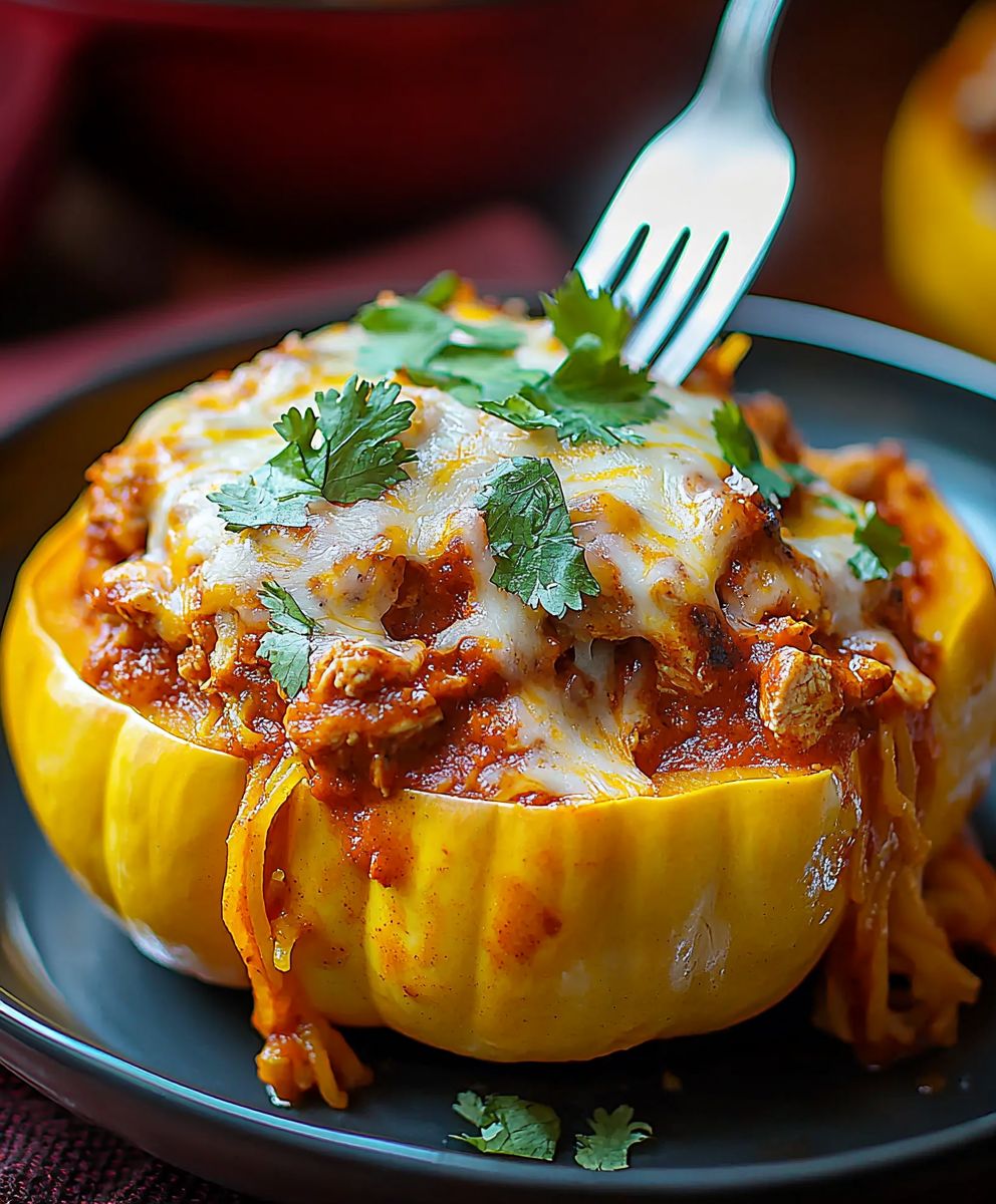 Chicken Enchilada Spaghetti Squash