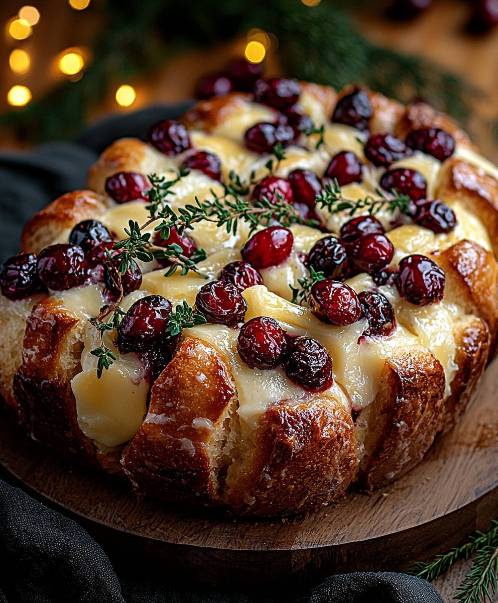 Cranberry brie sourdough bread