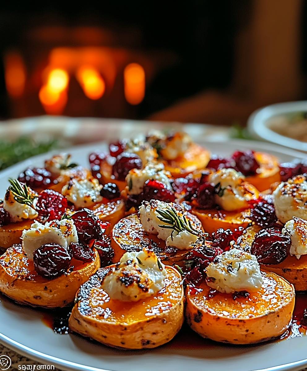 Sweet Potato Goat Cheese Rounds