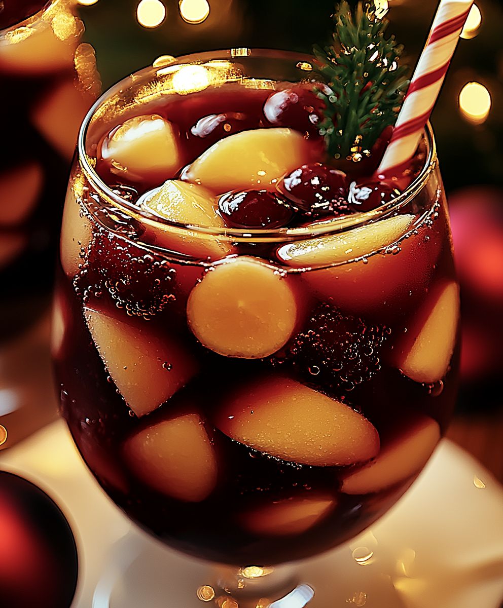 Christmas non alcoholic sangria