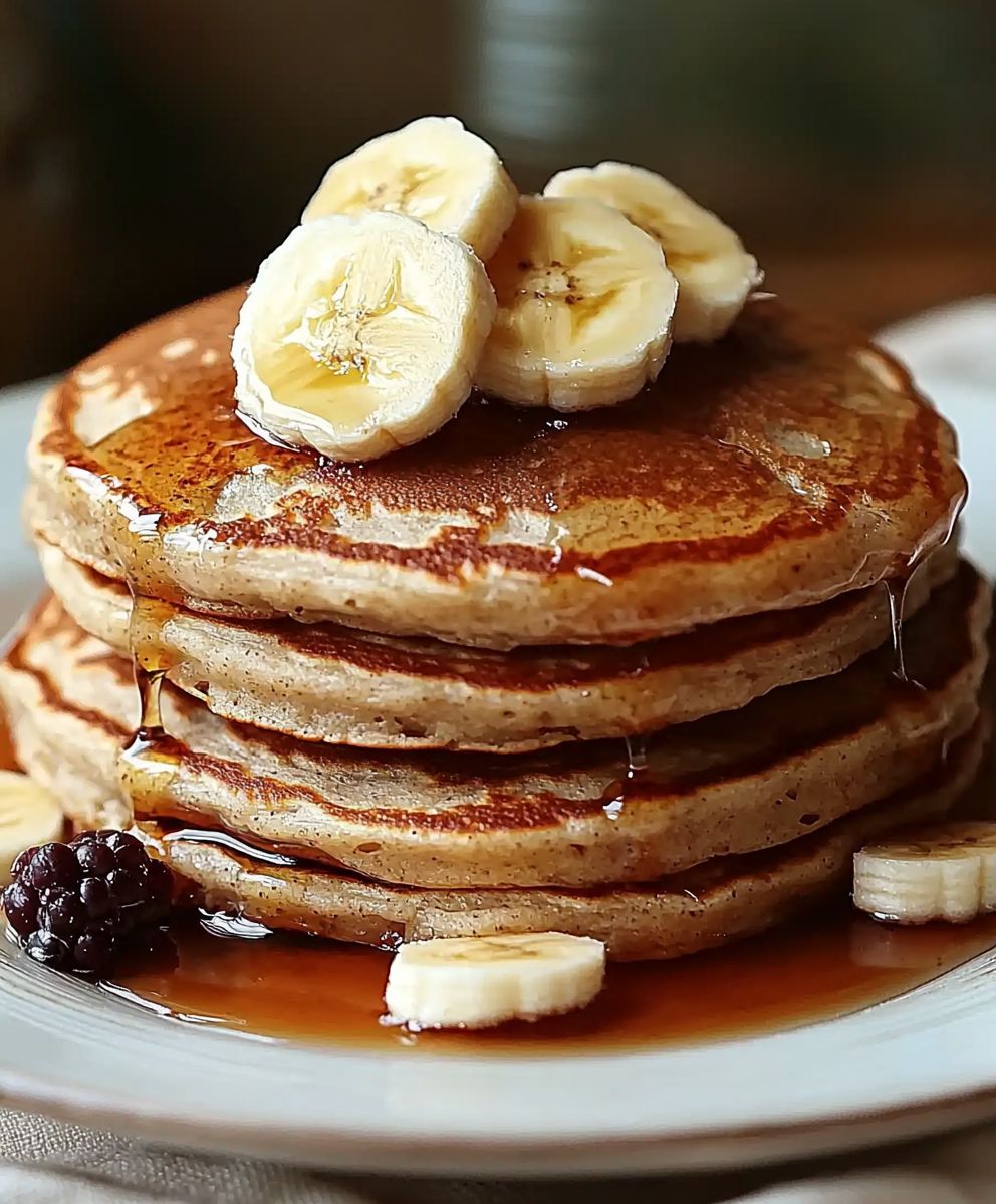 Banana oat pancakes