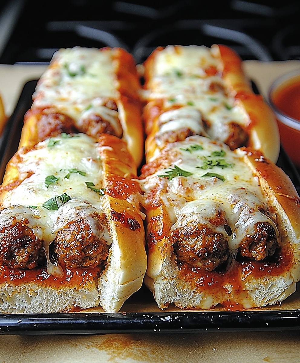 Meatball sandwiches oven baked