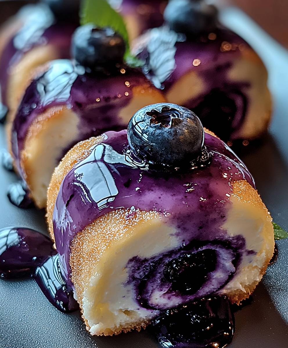 Blueberry cheesecake rolls